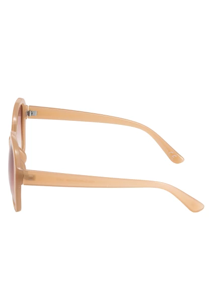 Leslii Sonnenbrille Retro Look Damen Sunglasses Designerbrille in Beige Räumungsverkauf
