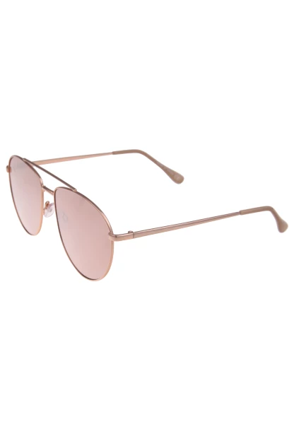 Leslii Sonnenbrille Damen Piloten-Brille Doppelsteg Designerbrille Sunglasses Metall Roségold Tägliche Deals