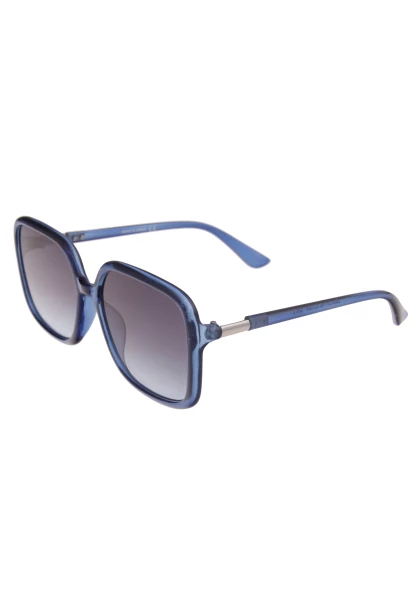 Leslii Sonnenbrille Damen Square eckig blaue Designerbrille Sunglasses Kunststoff Metall Blau Sonderangebote