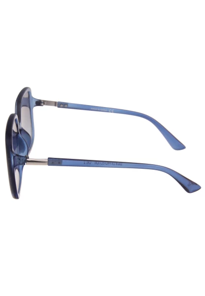 Leslii Sonnenbrille Damen Square eckig blaue Designerbrille Sunglasses Kunststoff Metall Blau Sonderangebote