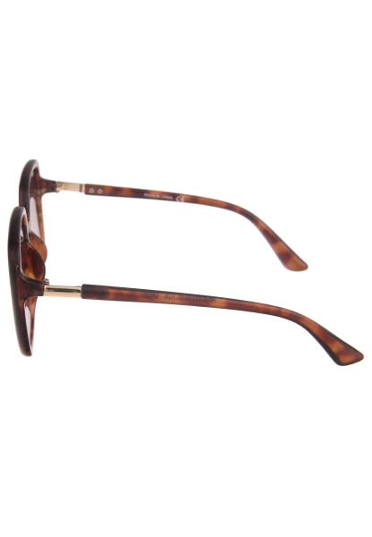 Leslii Sonnenbrille Damen Square Horn-Optik braune Designerbrille Sunglasses Kunststoff Braun Riesige Ersparnisse