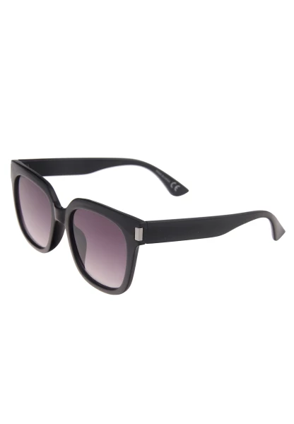 Leslii Sonnenbrille Damen Statement schwarze Designerbrille Sunglasses Kunststoff Schwarz VIP-Rabatte
