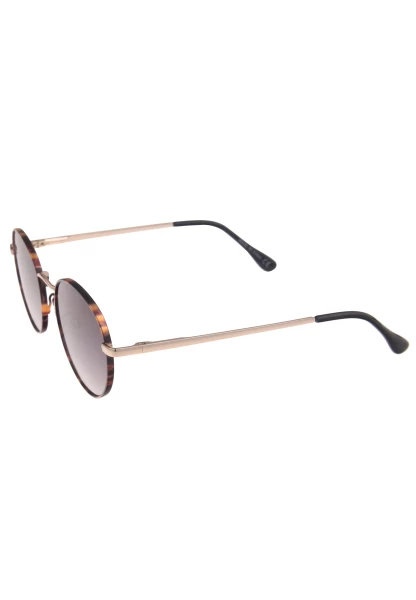 Leslii Sonnenbrille Damen schwarze Boho-Brille Muster Designerbrille Sunglasses Metall Gold Schwarz Tiefpreis