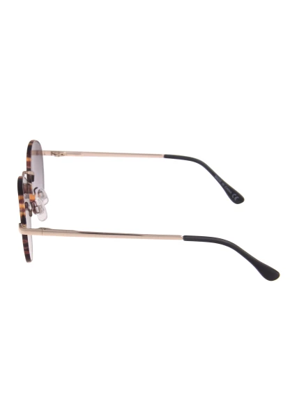Leslii Sonnenbrille Damen schwarze Boho-Brille Muster Designerbrille Sunglasses Metall Gold Schwarz Tiefpreis
