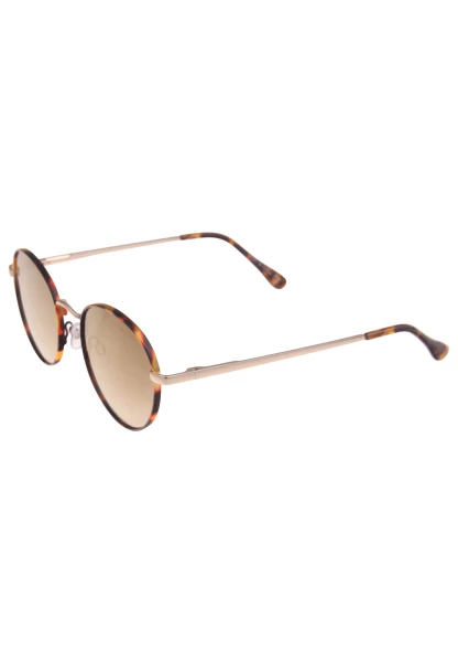 Leslii Sonnenbrille Damen braune Boho-Brille Muster Designerbrille Sunglasses Metall Gold Braun Super Sparpreis