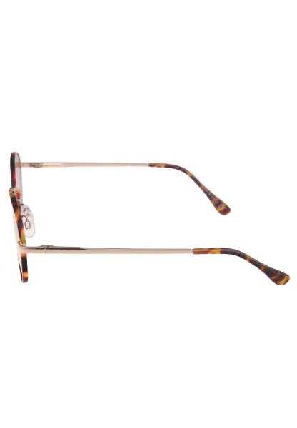 Leslii Sonnenbrille Damen braune Boho-Brille Muster Designerbrille Sunglasses Metall Gold Braun Super Sparpreis