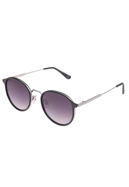 Leslii Sonnenbrille Damen Small schwarze Sonnenbrille Designerbrille Sunglasses Metall Schwarz Silbe Kostenlose Rückgabe