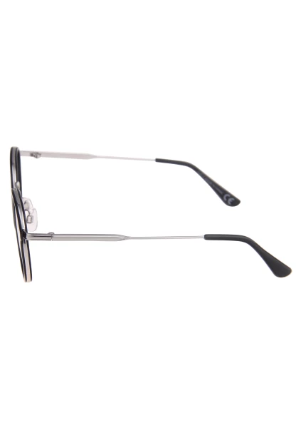 Leslii Sonnenbrille Damen Small schwarze Sonnenbrille Designerbrille Sunglasses Metall Schwarz Silbe Kostenlose Rückgabe