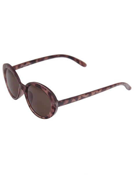 Leslii Sonnenbrille Retro Horn-Look Damen Sunglasses Designerbrille in Braun Riesige Rabatte