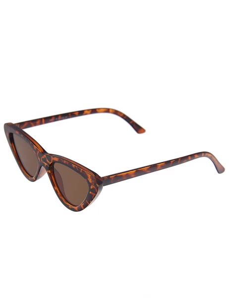Leslii Sonnenbrille Butterfly Horn-Look Retro Damen Sunglasses Designerbrille in Braun Clearance-Verkauf