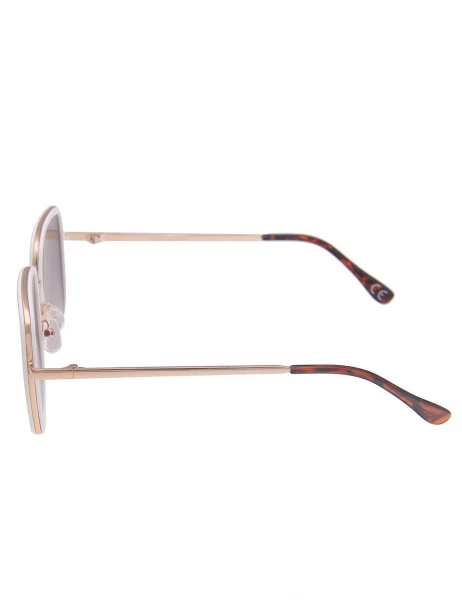 Leslii Sonnenbrille Square Look Eckig Damen Sunglasses Designerbrille in Weiß Gold Kostenloser Versand international