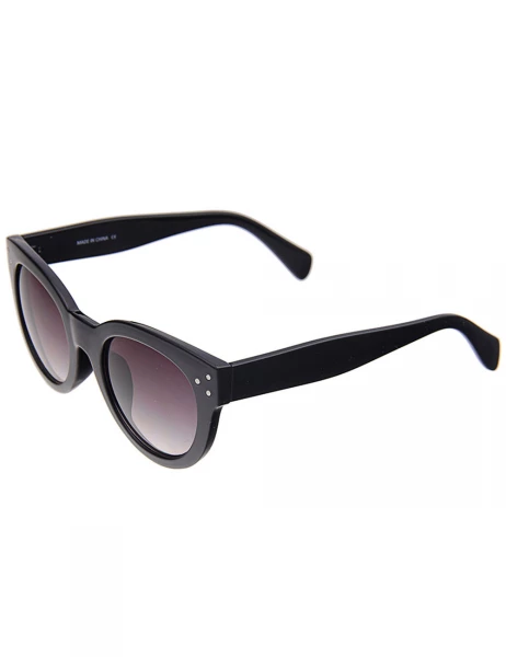 Leslii Sonnenbrille Damen Modern Classic-Look schwarze Designerbrille Sunglasses Schwarz Fabrikladen