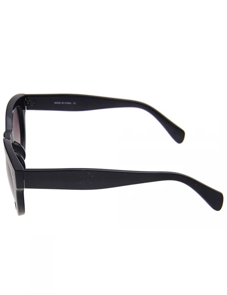 Leslii Sonnenbrille Damen Modern Classic-Look schwarze Designerbrille Sunglasses Schwarz Fabrikladen