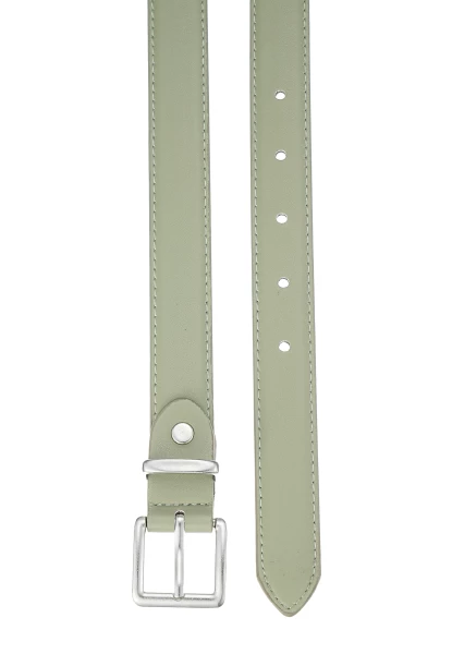 Leslii schmaler Gürtel Leder/PU | Grün Black Friday Preise