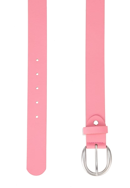 Leslii Damen-Gürtel Basic Uni einfarbig rosa Gürtel Breite 3,5cm Dornschließe Silber Pink Großer Ausverkauf