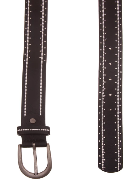 Leslii Damen-Gürtel Strass-Gürtel schwarzer Gürtel Glitzer-Gürtel Breite 3,5cm schwarz Exklusivangebot