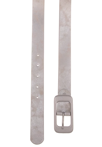 Leslii Damen-Gürtel Basic Statement-Schließe silberfarbener Gürtel Uni Breite 3cm Silber Metallic Saisonschlussverkauf