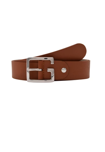 Leslii Premium Gürtel echter Leder-Gürtel brauner Gürtel Breite 4cm Kalbs-Nappaleder Narbung Cognac Jubiläumsangebot