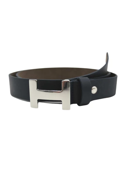 Leslii Premium Gürtel echter Leder-Gürtel blauer Gürtel Breite 3cm Kalbs-Nappaleder Narbung Navy Exklusive Angebote