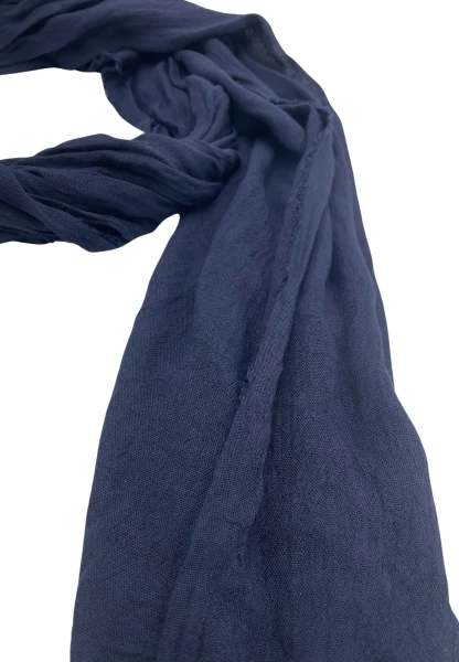 Leslii Schal Uni Viskose Bambus in Navy Riesige Rabatte