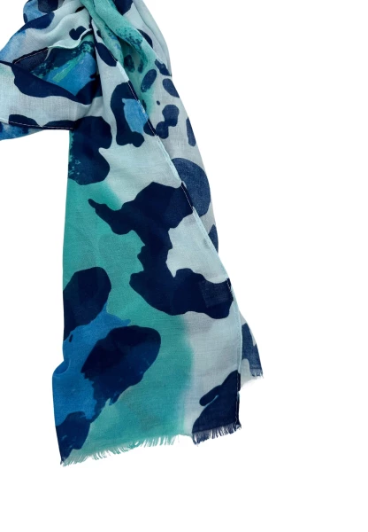 Leslii Schal Leo Look in Blau Türkis Begrenzt auf 3 Tage