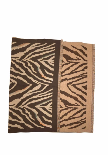 Leslii Schal mit Zebra-Muster Coffee Braun 2025