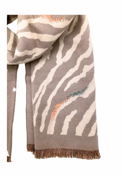 Leslii Schal mit Zebra-Muster Beige Online