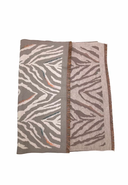 Leslii Schal mit Zebra-Muster Beige Online
