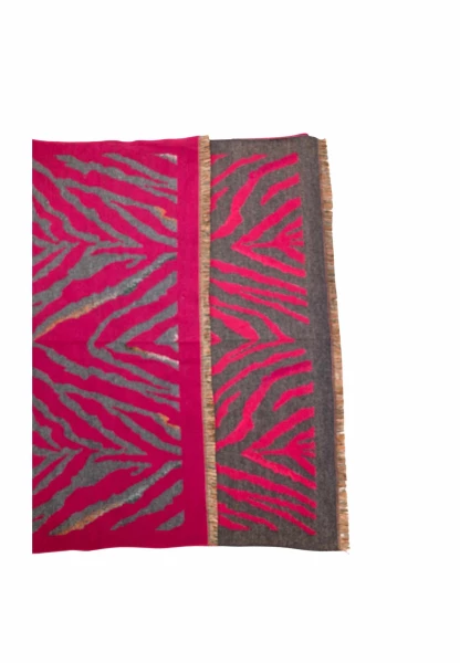 Leslii Schal mit Zebra-Muster Pink Auslauf