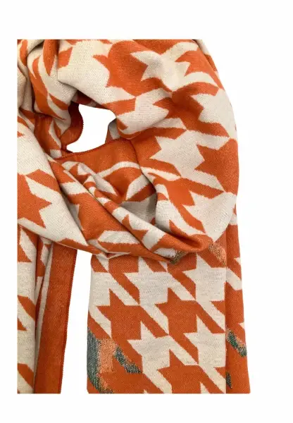 Leslii Schal mit Pepita-Muster Orange Hotsell