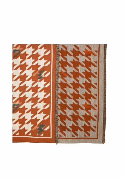 Leslii Schal mit Pepita-Muster Orange Hotsell