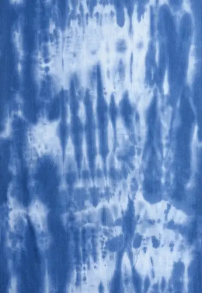 Leslii Schal Fransen Batik Blau Fabrik Onlineshop