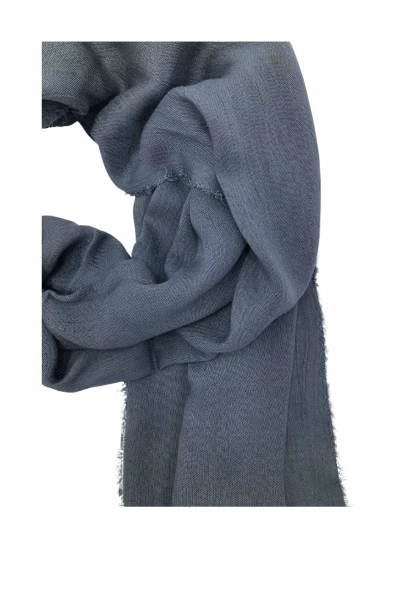 Leslii Schal Uni Viskose Bambus Natur-Schal grauer Schal nachhaltig Bamboo Indoor Schal Grau Preisnachlass