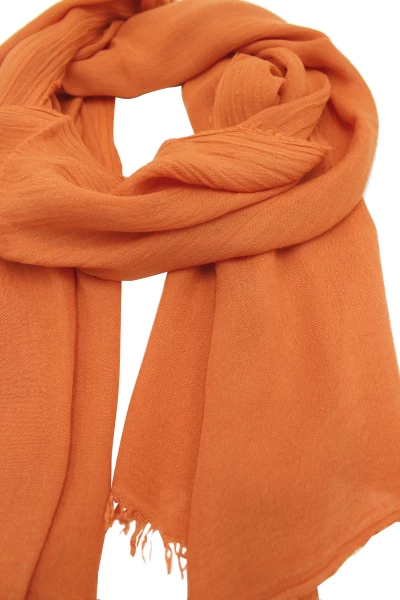 Leslii Schal Uni Viskose Bambus Natur-Schal einfarbig nachhaltig Bamboo Indoor Schal Korall-Orange Neueste Mode