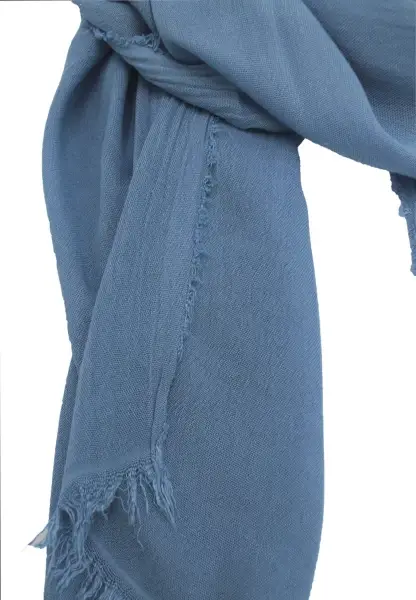 Leslii Schal Uni Viskose Bambus Natur-Schal hellblau Schal einfarbig nachhaltig Bamboo Blau Blitzangebot