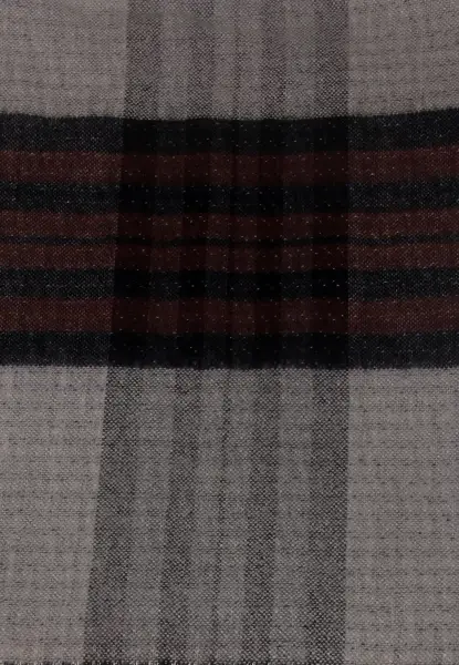 -50% SALE Leslii Schal Muster-Mix gemusterter Schal Streifen-Muster Fransen-Schal kariert Braun Tägliche Deals