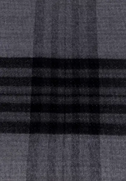 -50% SALE Leslii Schal Muster-Mix gemusterter Streifen-Muster Fransen-Schal kariert in Schwarz Riesige Ersparnisse