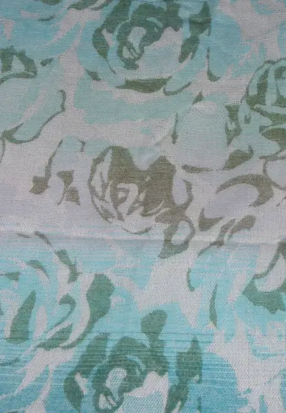 -50% SALE Leslii Schal Blumen-Muster Rosen gemusterter Fransen-Schal Muster-Schal in Grün Mint JETZT KAUFEN