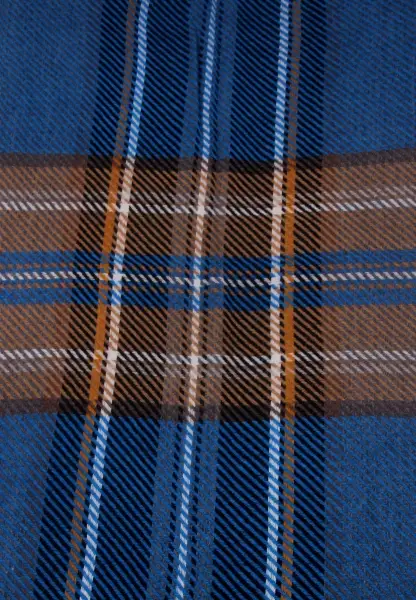 -50% SALE Leslii Schal Streifen-Muster blauer Schal Fransen-Schal gemustert in Blau Schwarz Bis zu 50% Rabatt