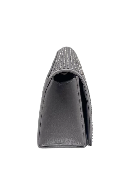 Leslii Clutch Handtasche Glitzer Steinchen in Grau Auslauf