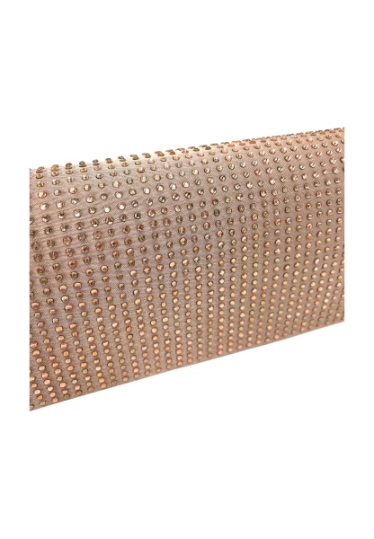 Leslii Clutch Handtasche Glitzer Steinchen in Nude Verkauf