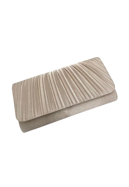 Leslii Clutch Handtasche Elegant in Creme Weiß Günstiger Verkauf