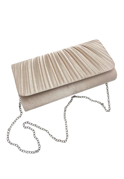 Leslii Clutch Handtasche Elegant in Creme Weiß Günstiger Verkauf