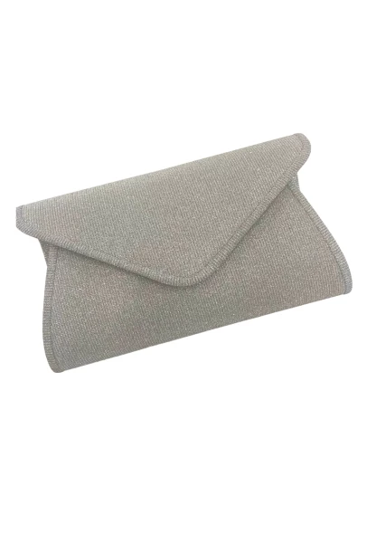 Leslii Clutch Handtasche Glitzer in Silber Fabrikverkauf