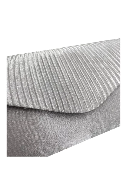 Leslii Clutch Handtasche Schimmer in Grau Blitzverkäufe