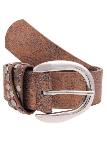 -50% SALE Leslii Damen-Gürtel Single Rivet Polyurethan Breite 3,8cm 500510614 Black Friday