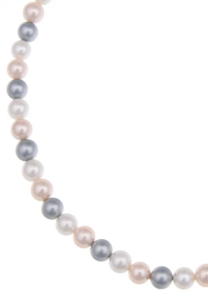 -50% SALE Leslii Damen-Kette Perlen-Collier kurze Halskette Perlen Classic in Multi Jubiläumsangebot
