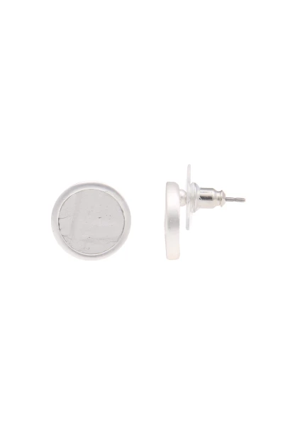Leslii -70% SALE Ohrringe Ohrstecker Leder Scheibe in Weiß Lagerräumung