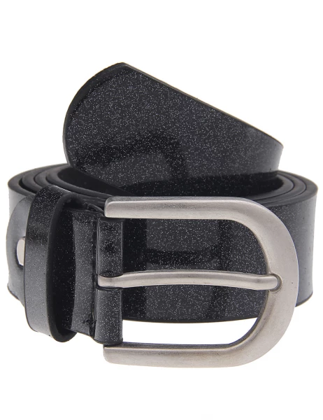 -50% SALE Leslii Gürtel Glitzer Schimmer Schwarz | Damen-Gürtel Mode-Accessoire | Breite 3,2cm Neueste Mode