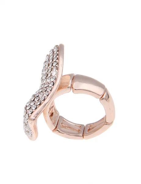 Leslii Sale Ring Statement Herz Strass - 21/rose gold Tägliche Deals